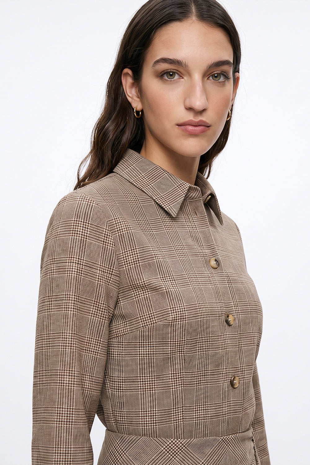 Long Sleeve Fitted Shirt with Cuffs - MULTICOLOR