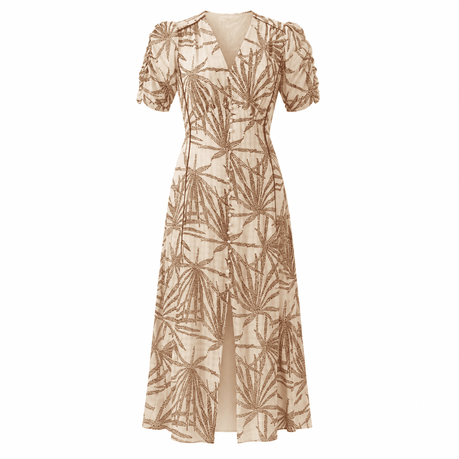 Adaline Midi Dress – BROWN