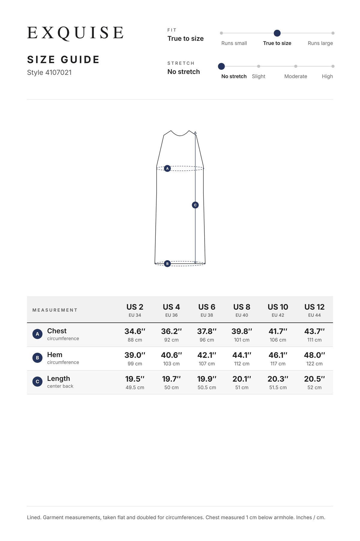Size guide 4107021