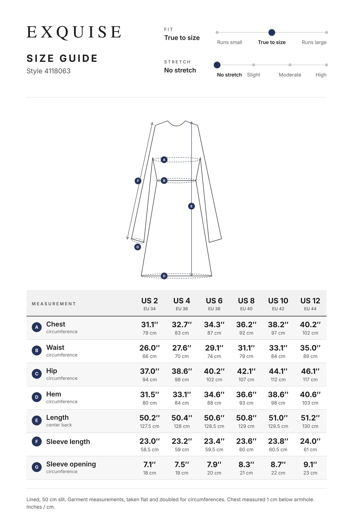 Size guide 4118063