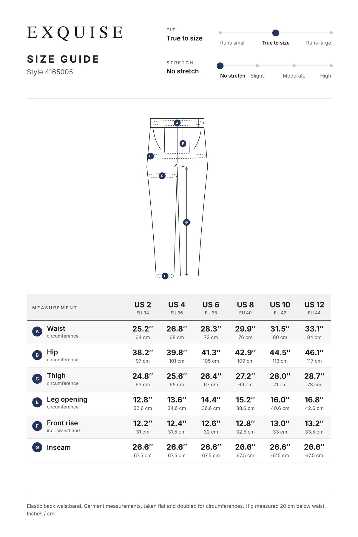 Size guide 4165005