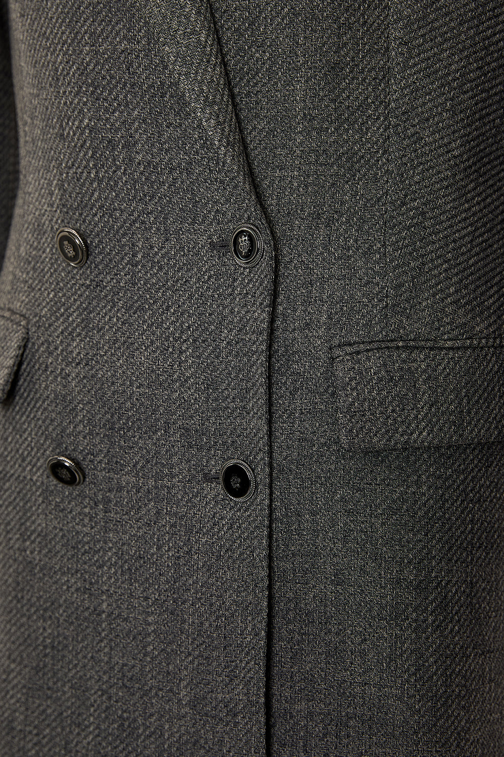 Woven Double Breasted Long Sleeve Blazer Jacket