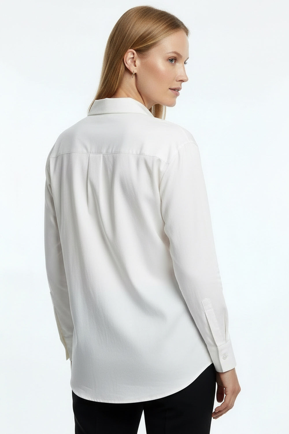 Regular Floral Bead Embellished Shirt - Ecru