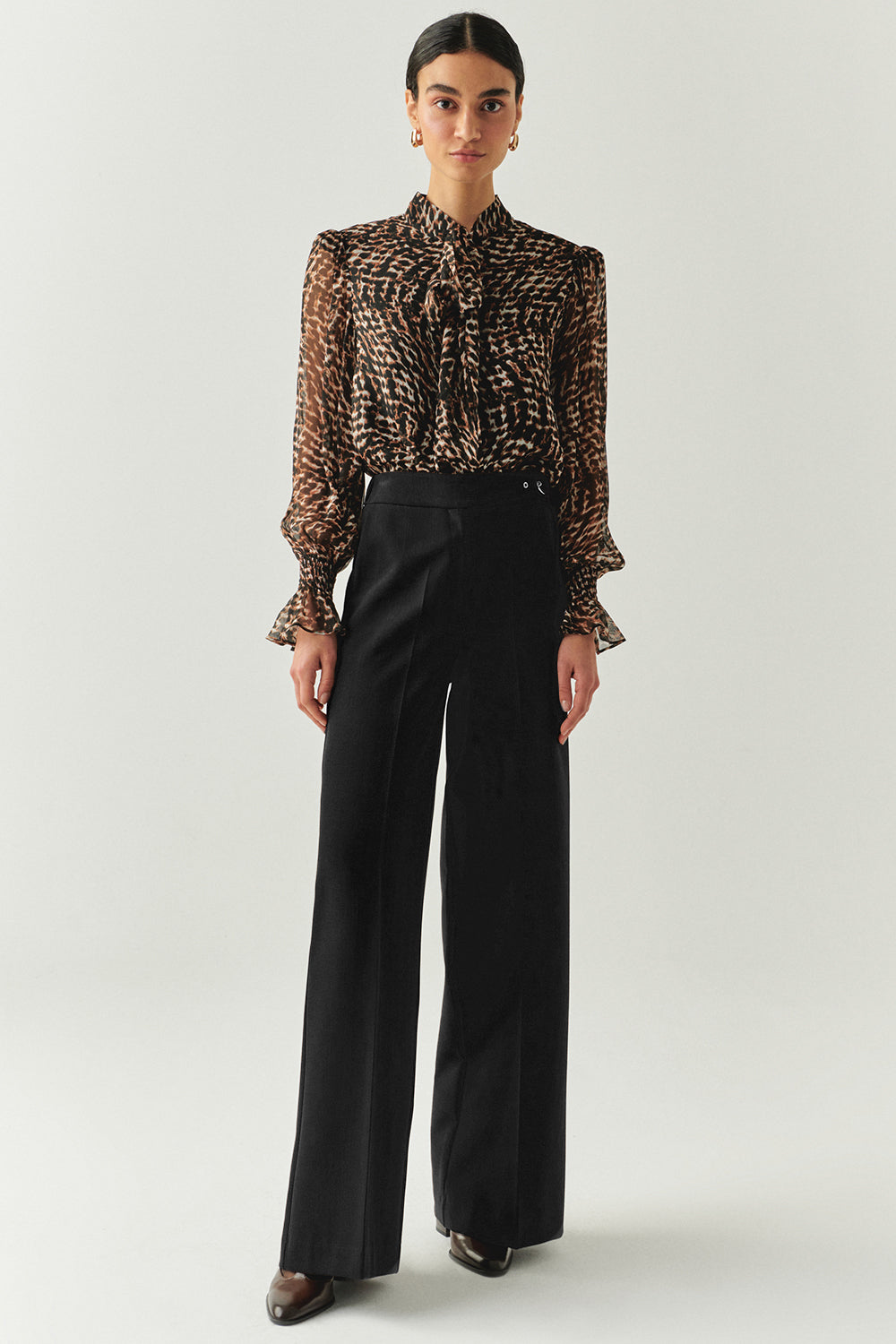 Black Avayah Tailored Pocketed Pants