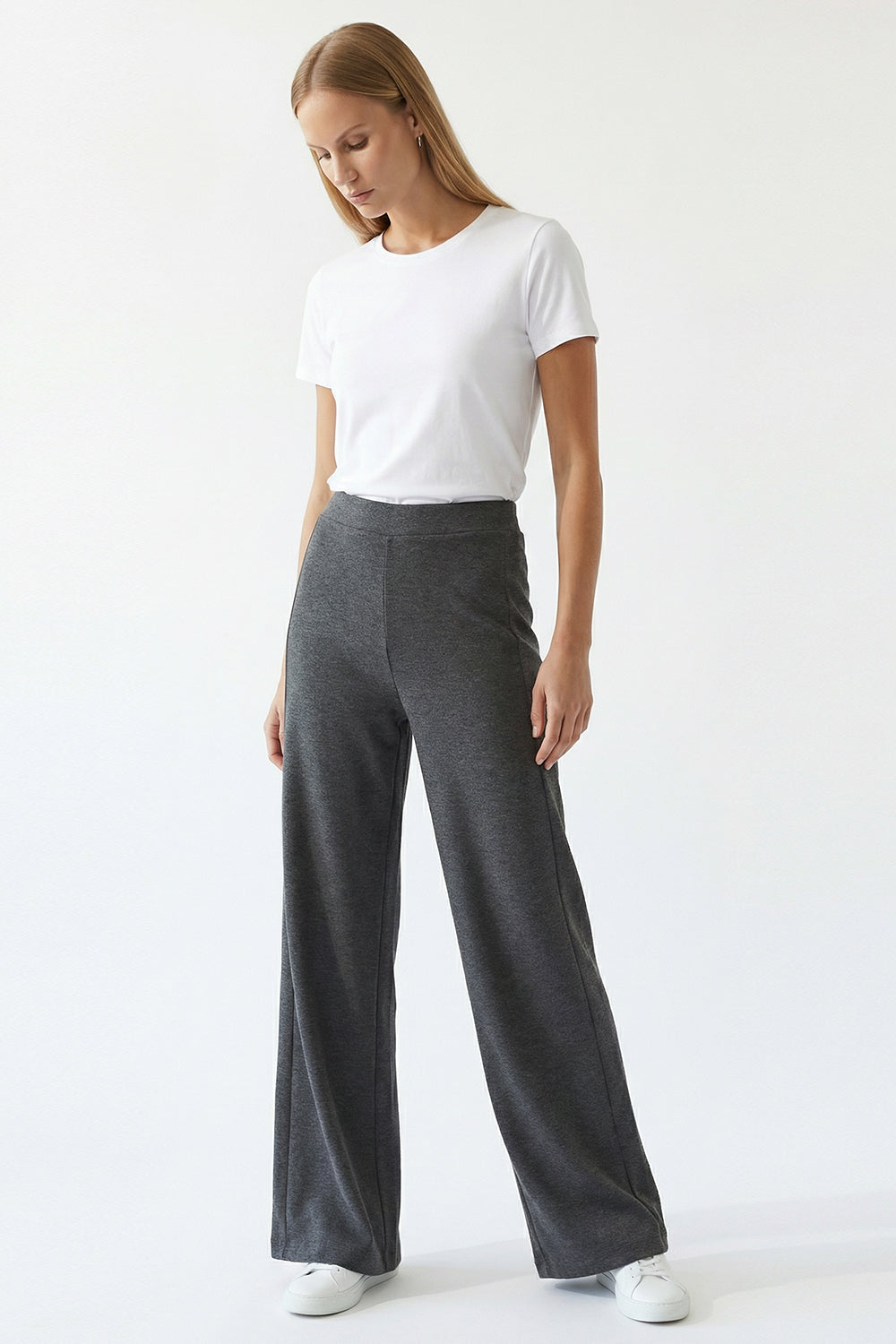 Relaxed Knit Pants with Drawstring Waist