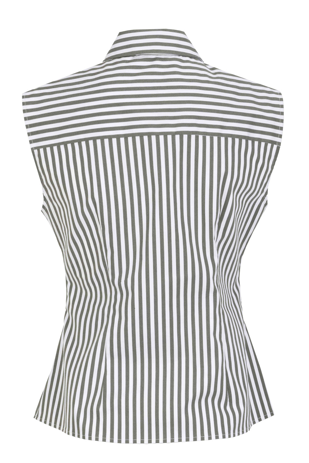 Striped Regular Cotton Sleeveless Shirt