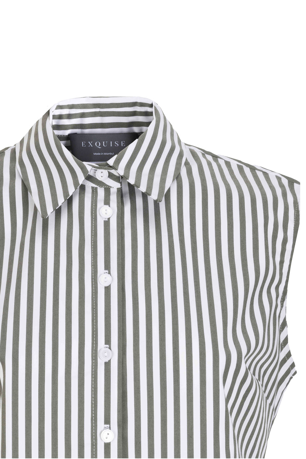 Striped Regular Cotton Sleeveless Shirt