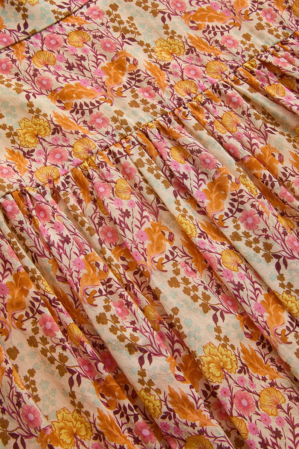 Floral Print Midi Skirt - Multi Color