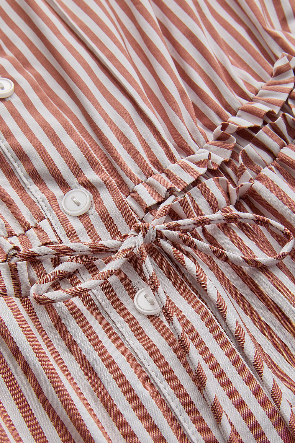 Balloon Sleeve Fitted Cotton Midi Shirt Dress – Pink