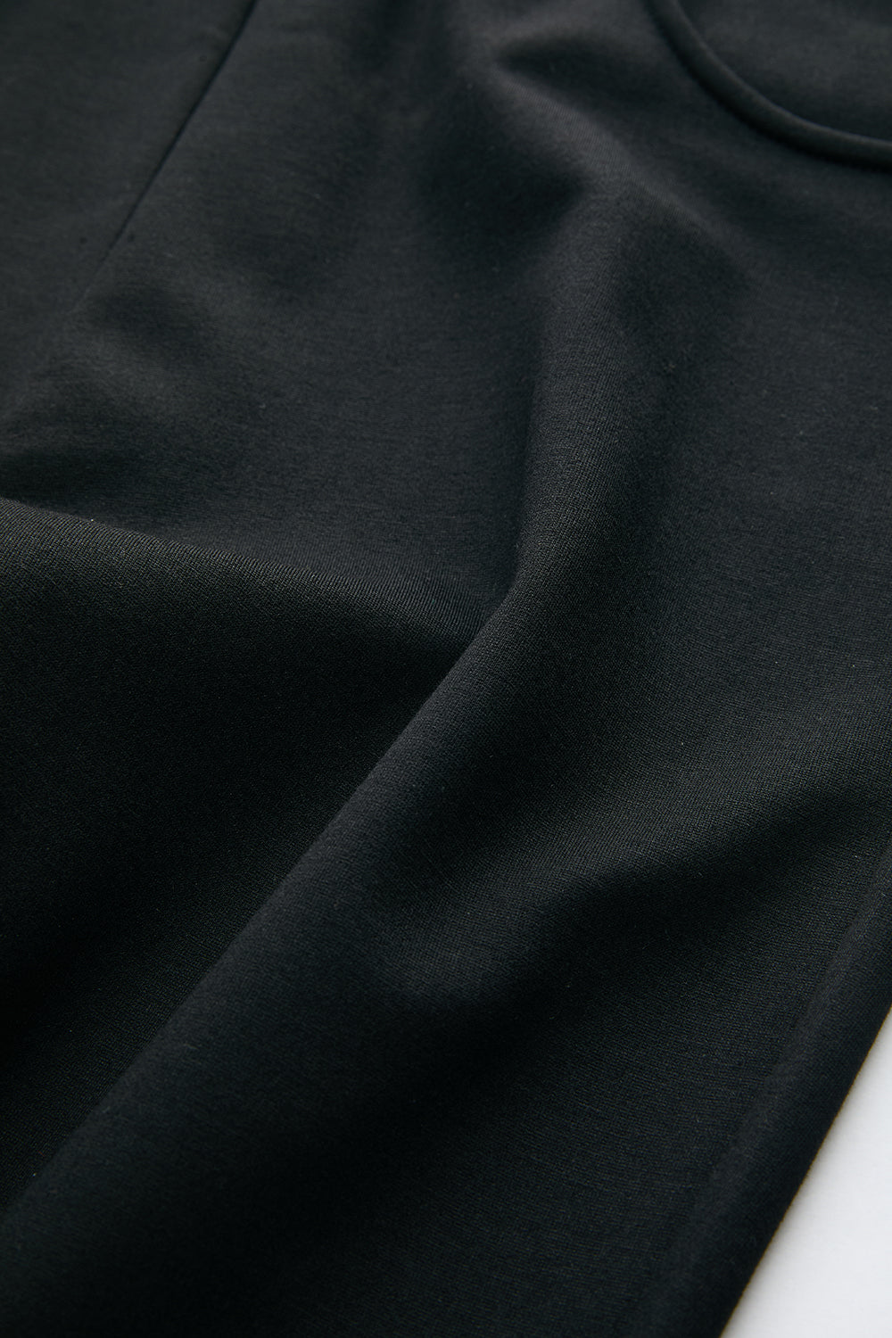 High-Waisted Flared Knit Trousers - BLACK