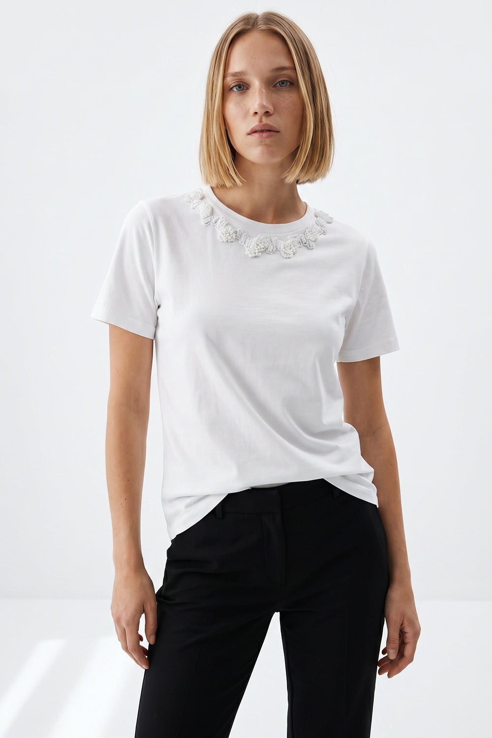 Liliana Knit Tshirt – BONE