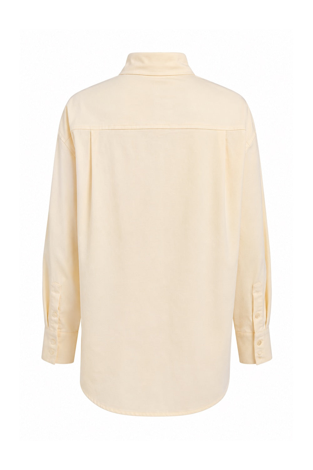 Embroidered Collared Shirt with Long Sleeves - Cream