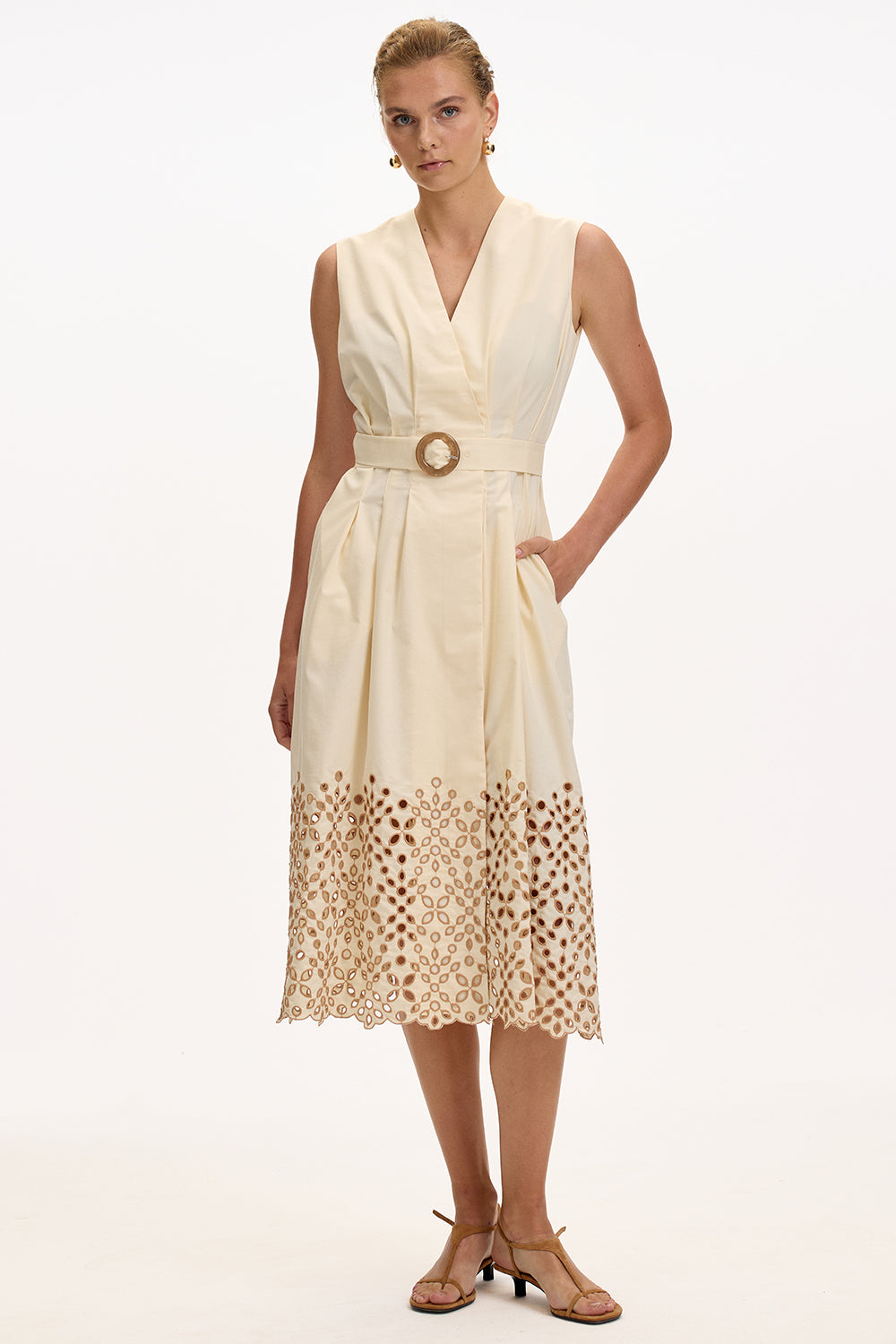 Mackenzie Midi Dress - CREAM