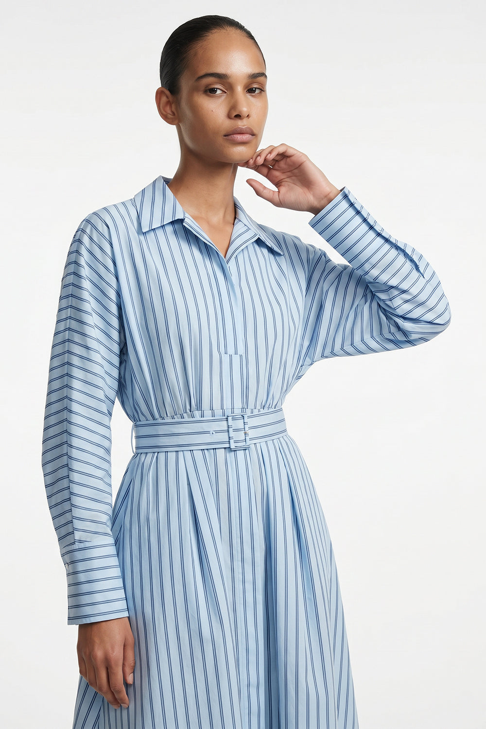 Bogie Raglan Sleeve Belted Midi Dress - MULTI COLOR