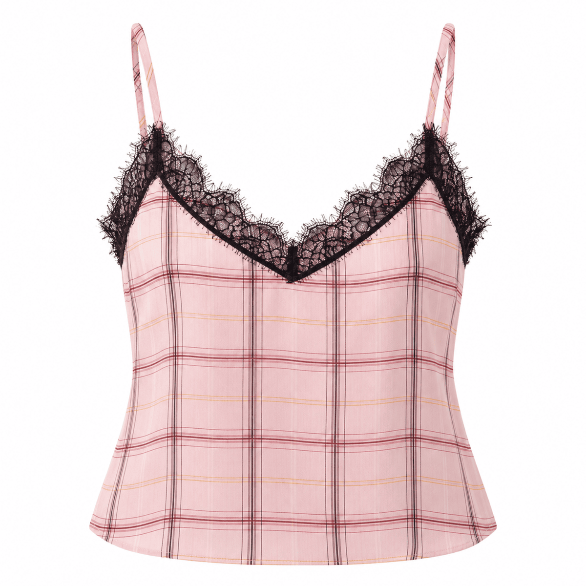 Peonyelle Adjustable Strap Lace Detail Blouse - MULTICOLOR