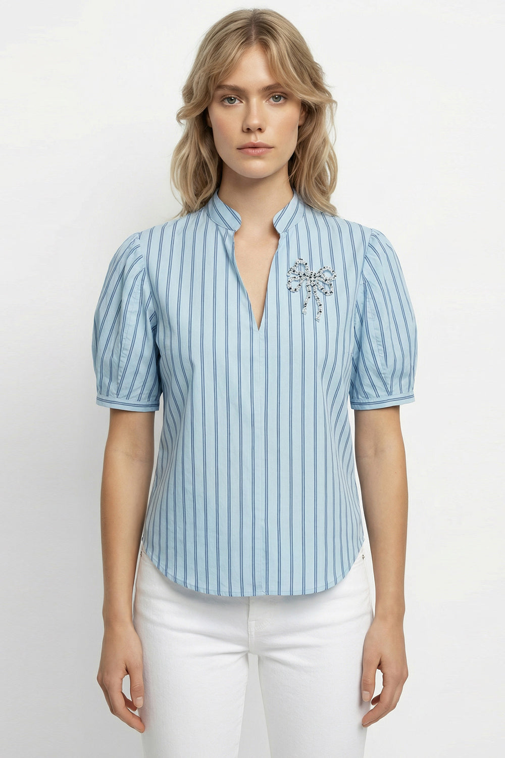 Nichole Short Sleeve Blouse - MULTI COLOR