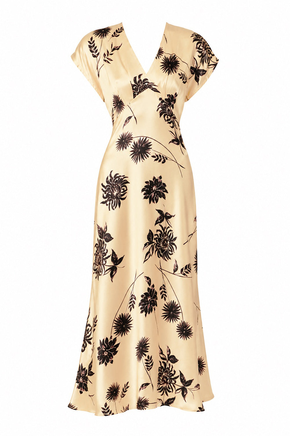 Navy Midi Dress - ECRU