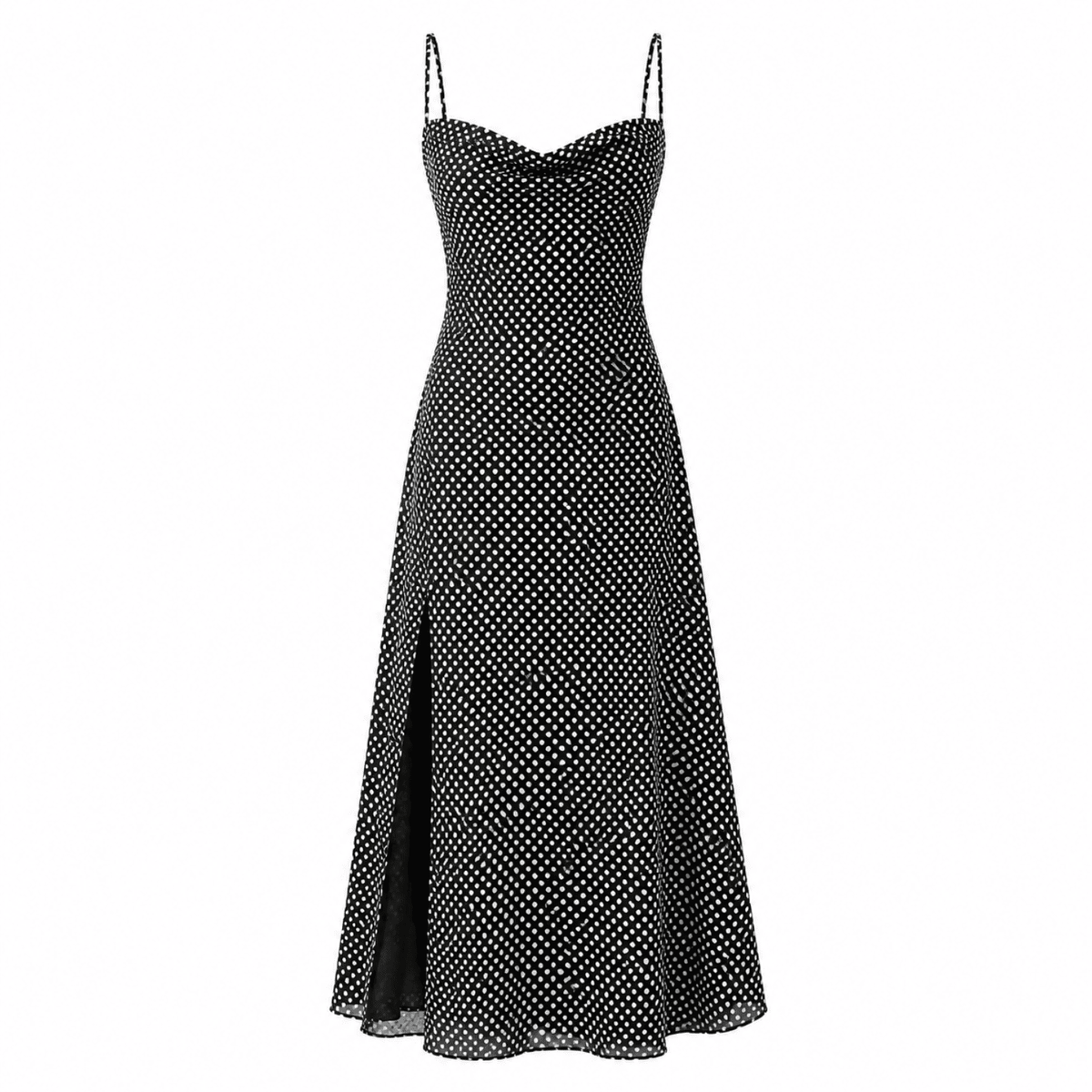 Embry Cowl Neck Midi Dress – GREY