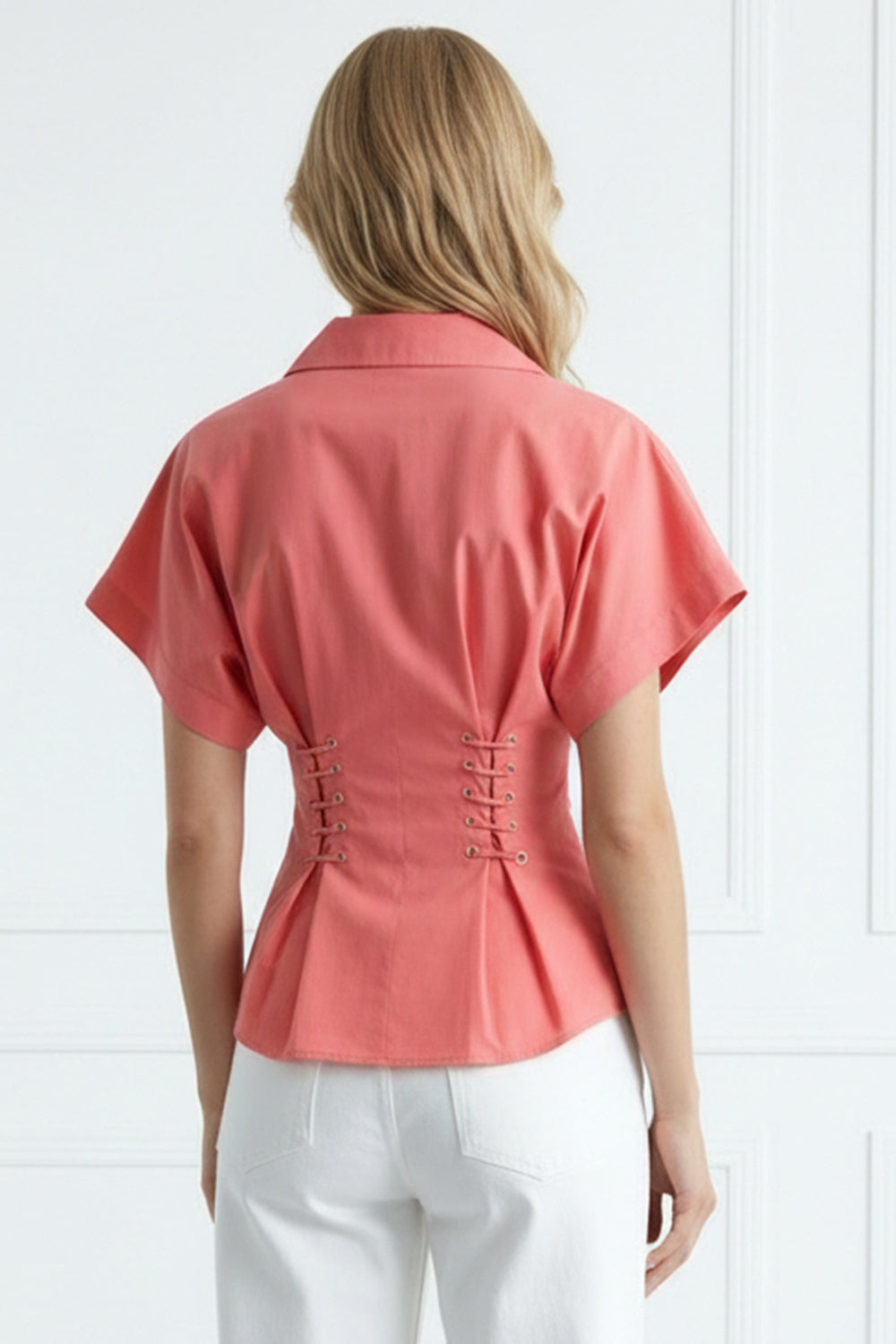 Mollie Short Sleeve Shirt - PINK