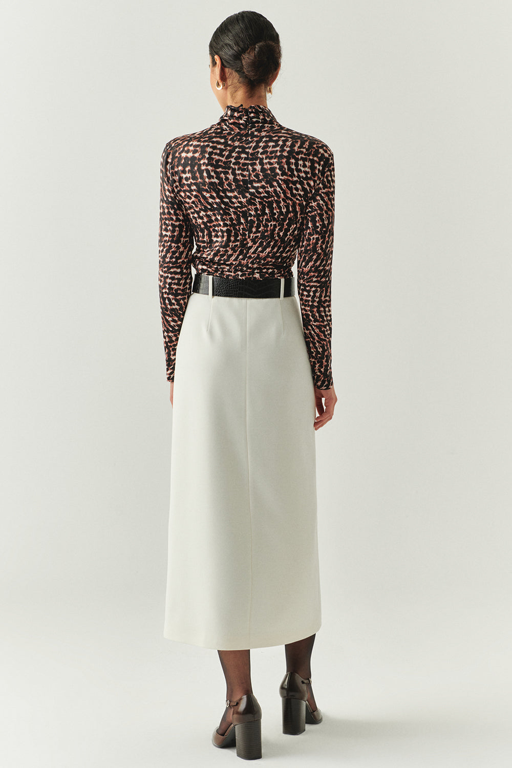 Arlette Belted Pocketed Skirt