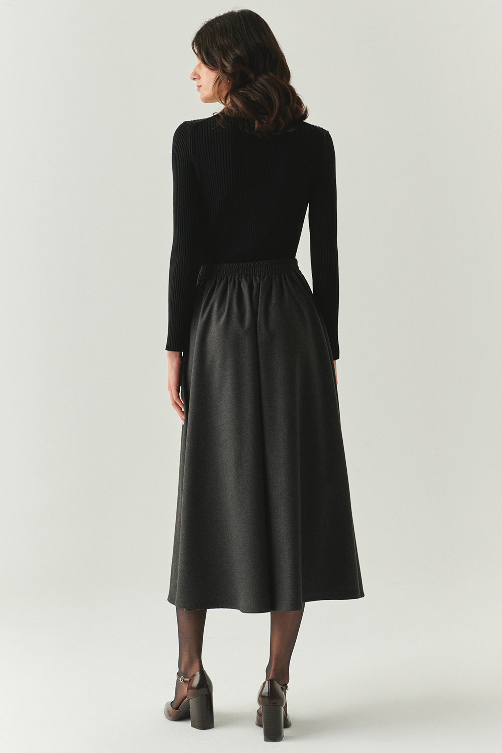 Lauryn Grey Midi Skirt