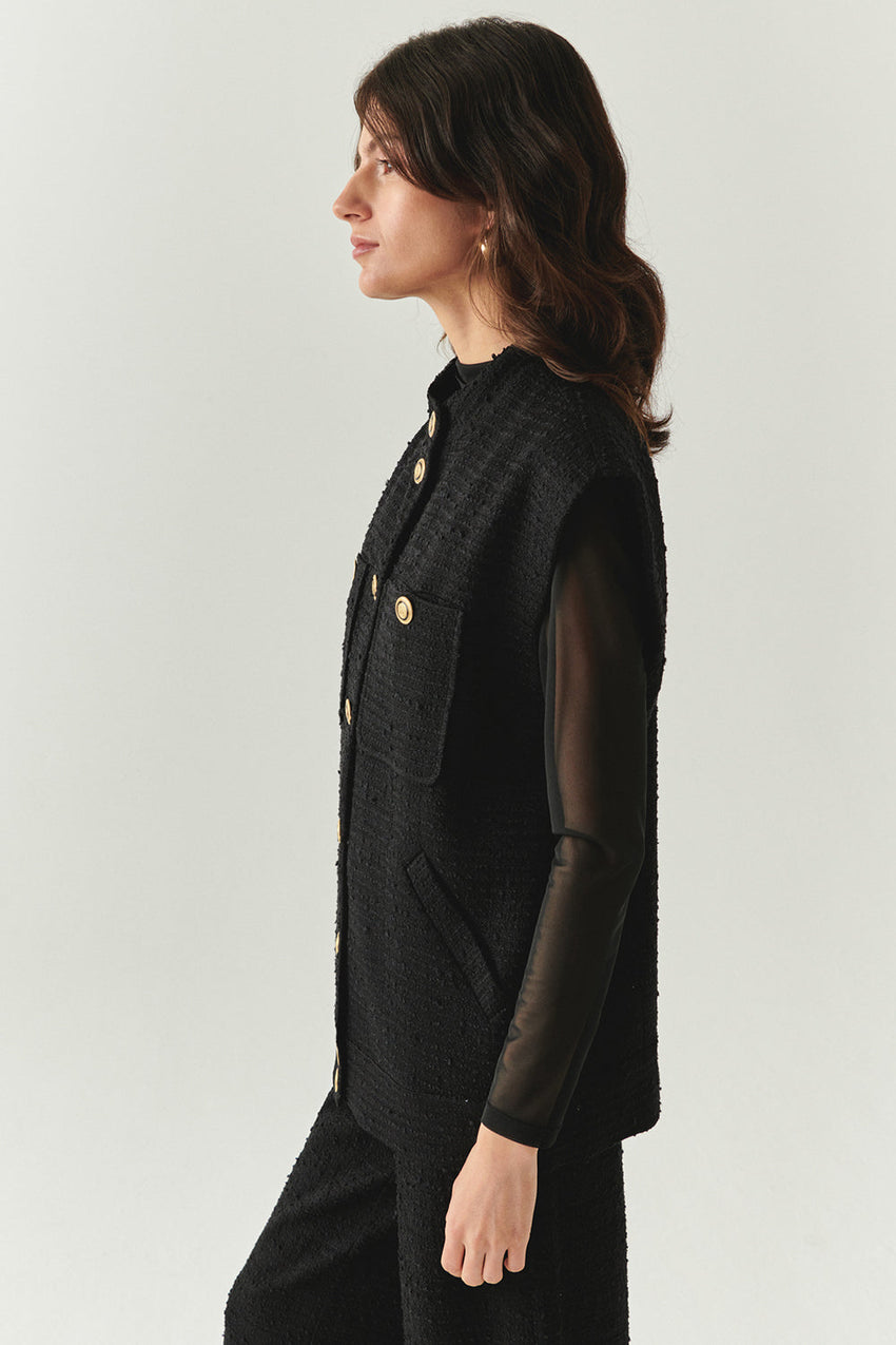 Goldie Sleeveless High Neck Vest