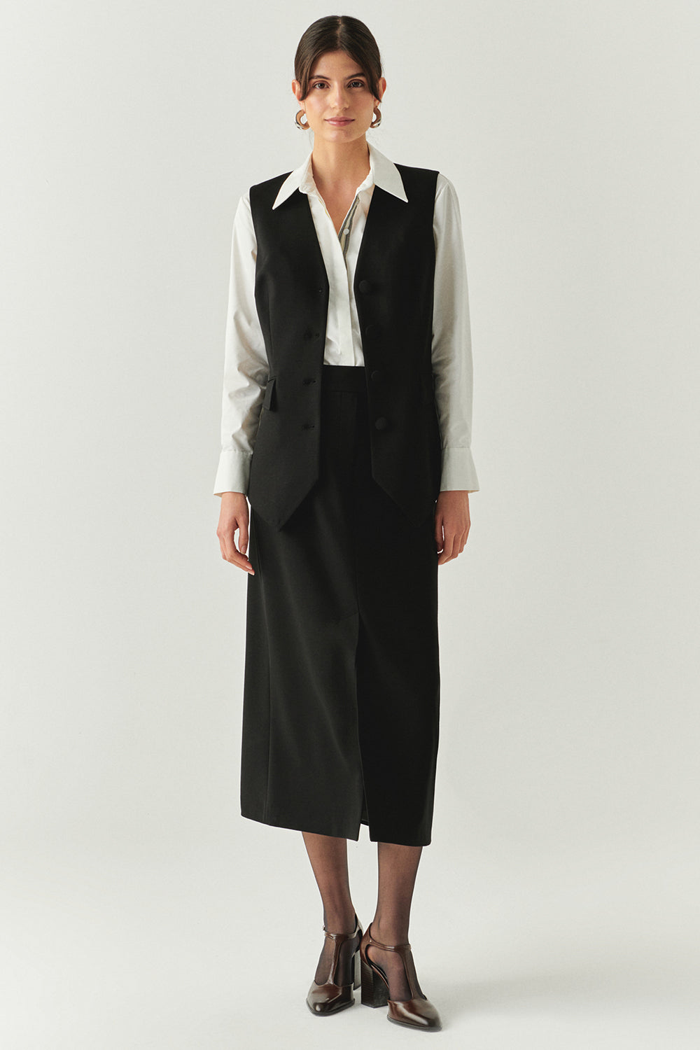 Celia Sleeveless V-Neck Vest