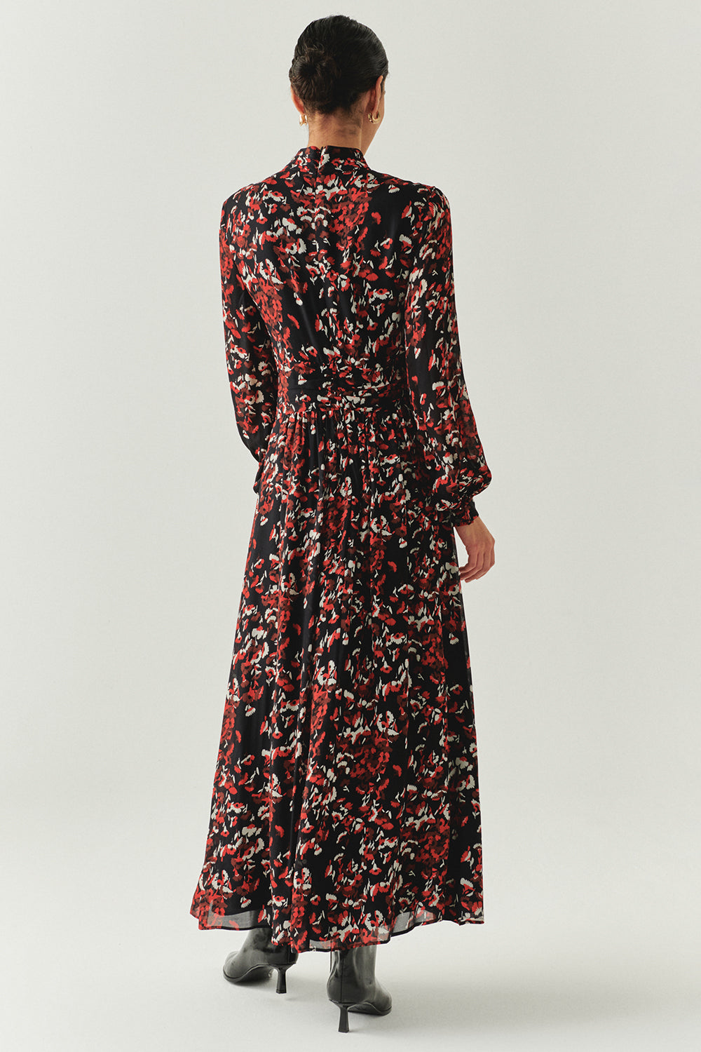 Erin Printed High Neck Maxi Dress