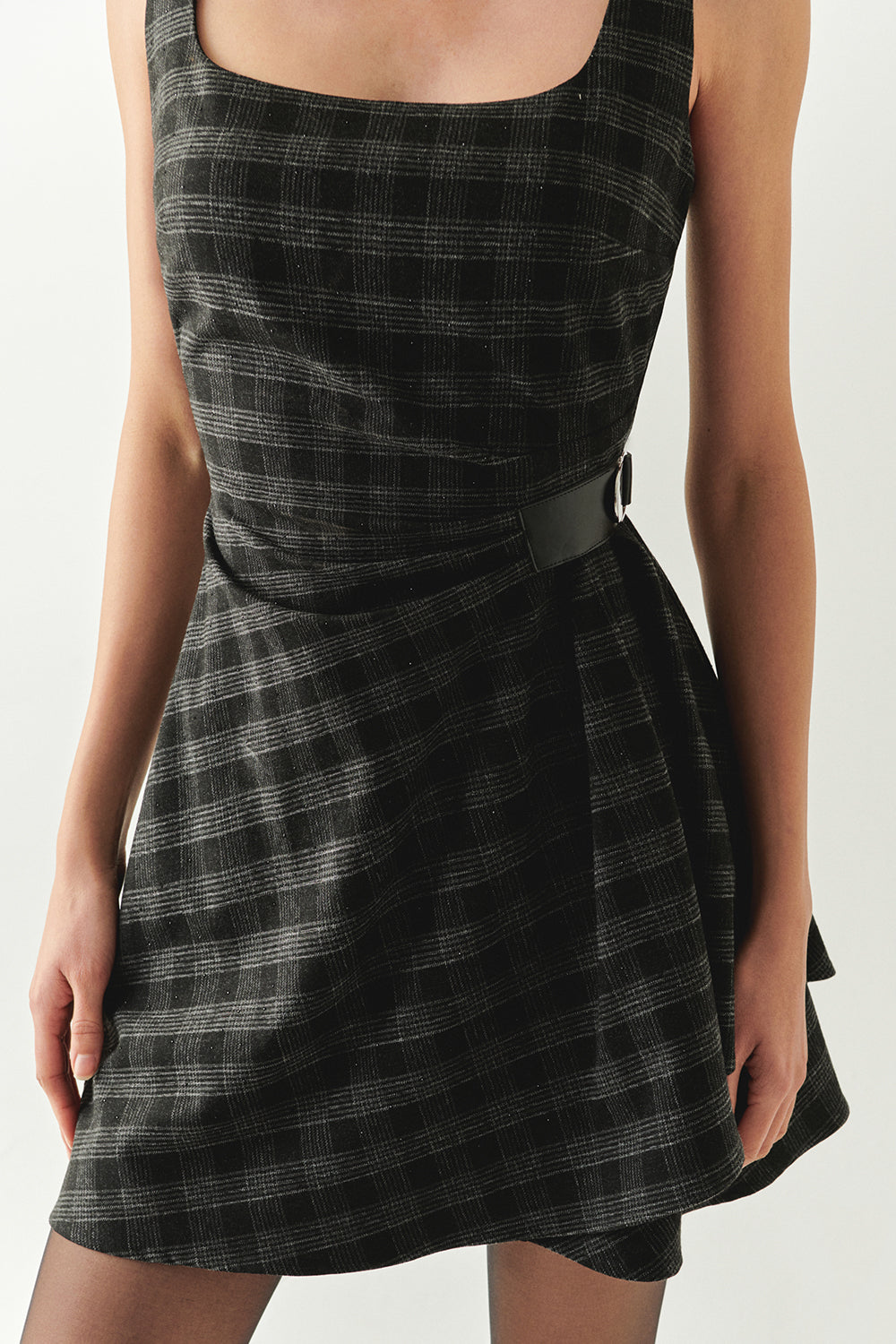 Jada Anthracite Sleeveless Mini Dress