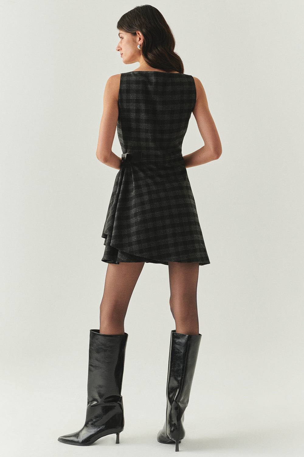 Jada Anthracite Sleeveless Mini Dress
