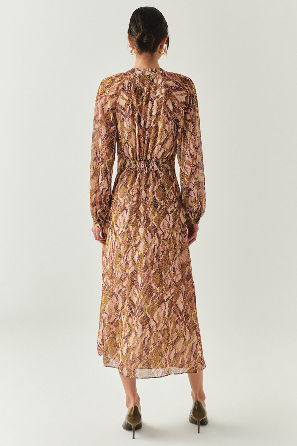 Kairi Long Sleeve Chiffon Dress