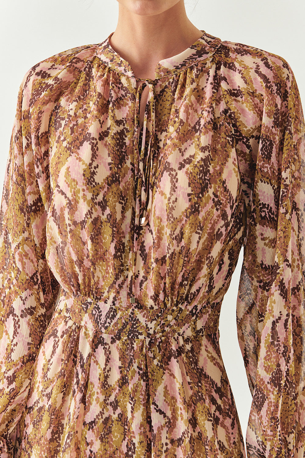 Kairi Long Sleeve Chiffon Dress