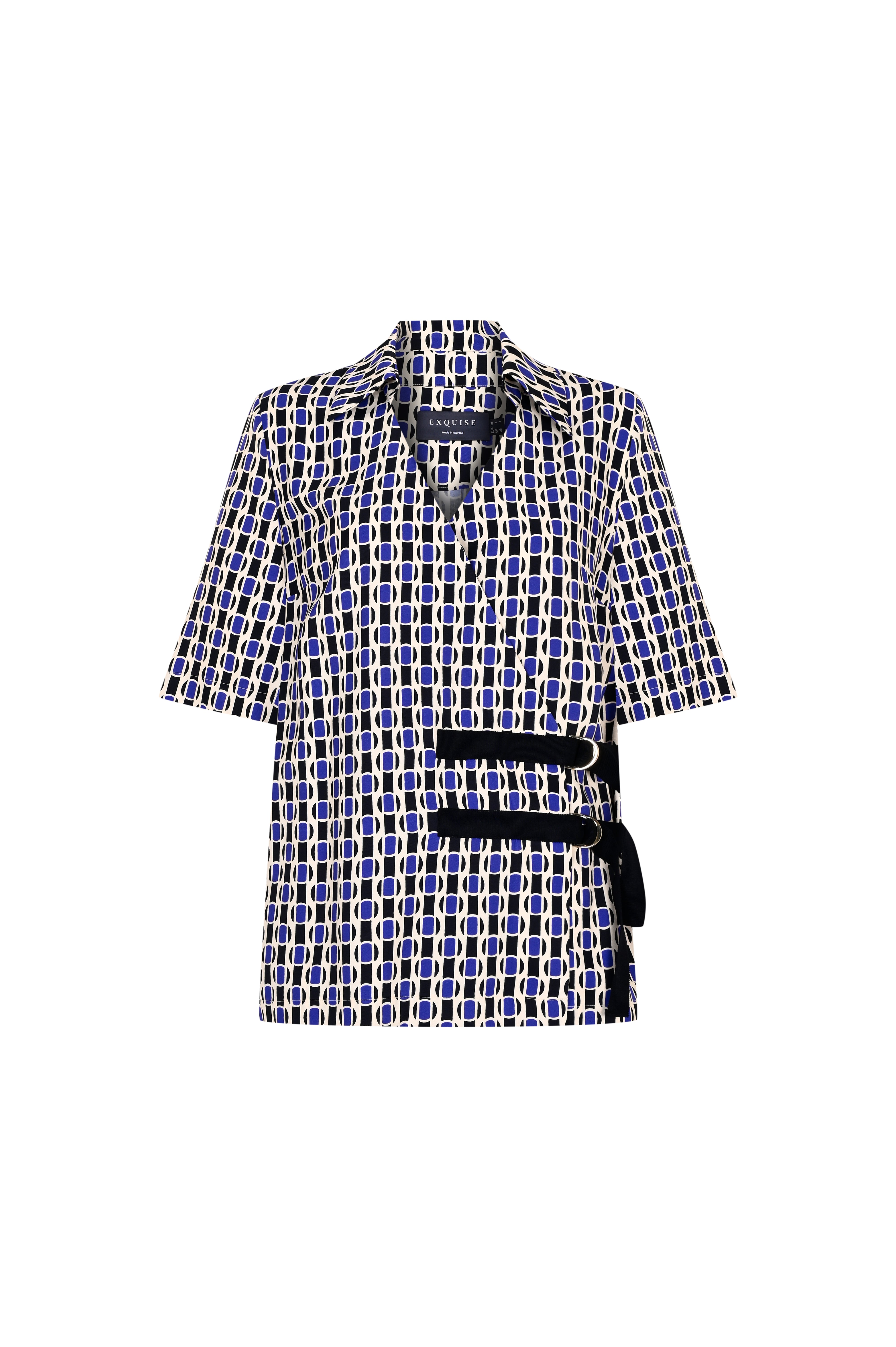 Madeline Belted Wrap Shirt - MULTI COLOR