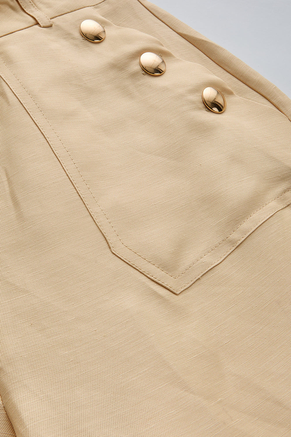 Ember Pants Refined Creased Wide-Legs - ECRU