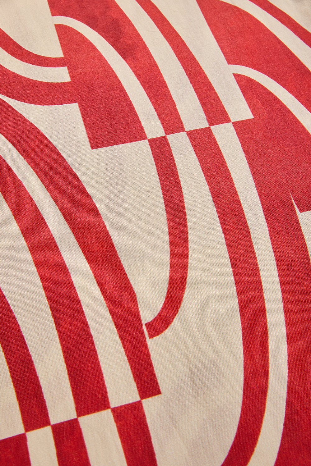 Sara Abstract Print Cotton Wide-Leg Pants - RED