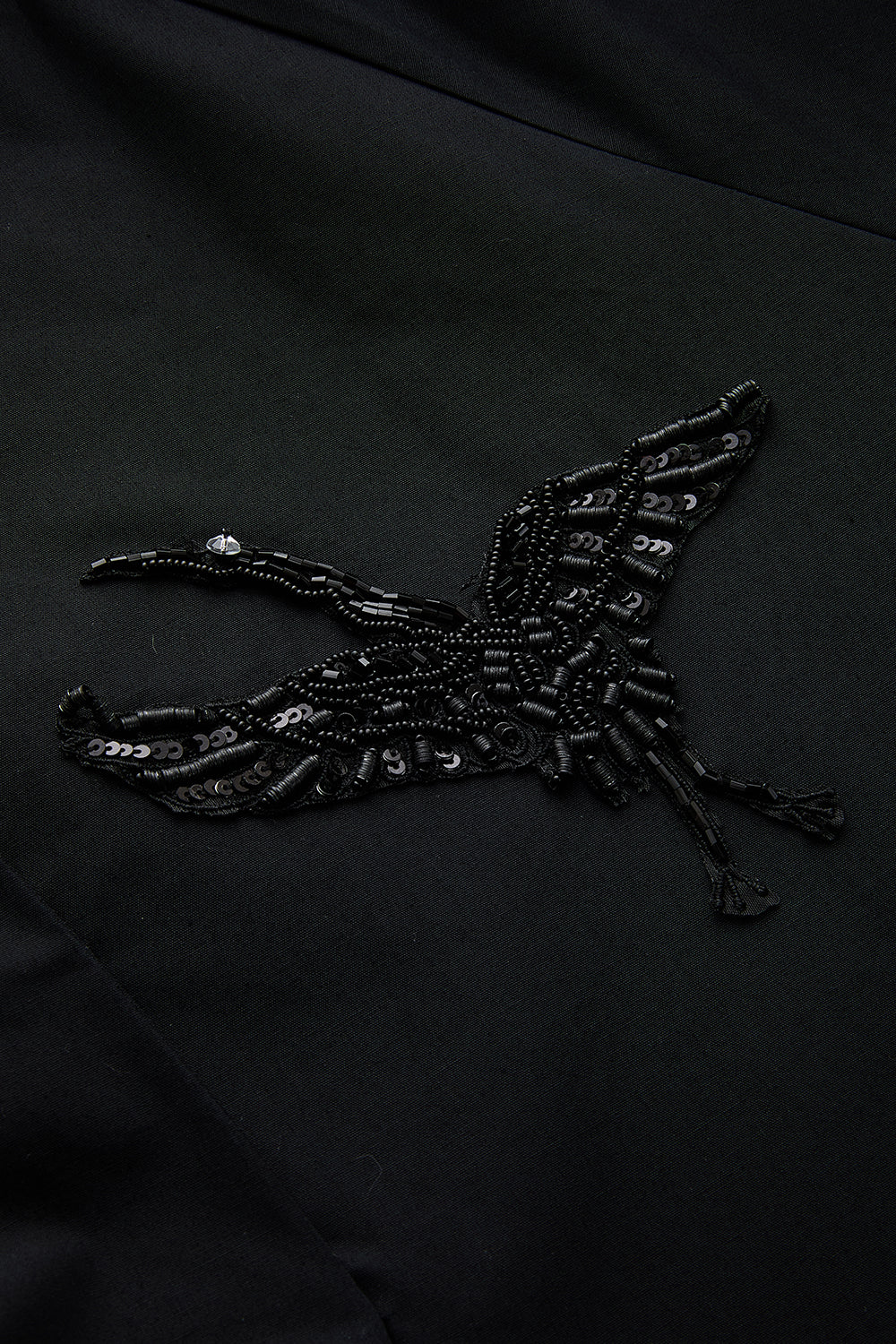 Tatum Graceful Sheer-Sleeve Wrap Dress - BLACK