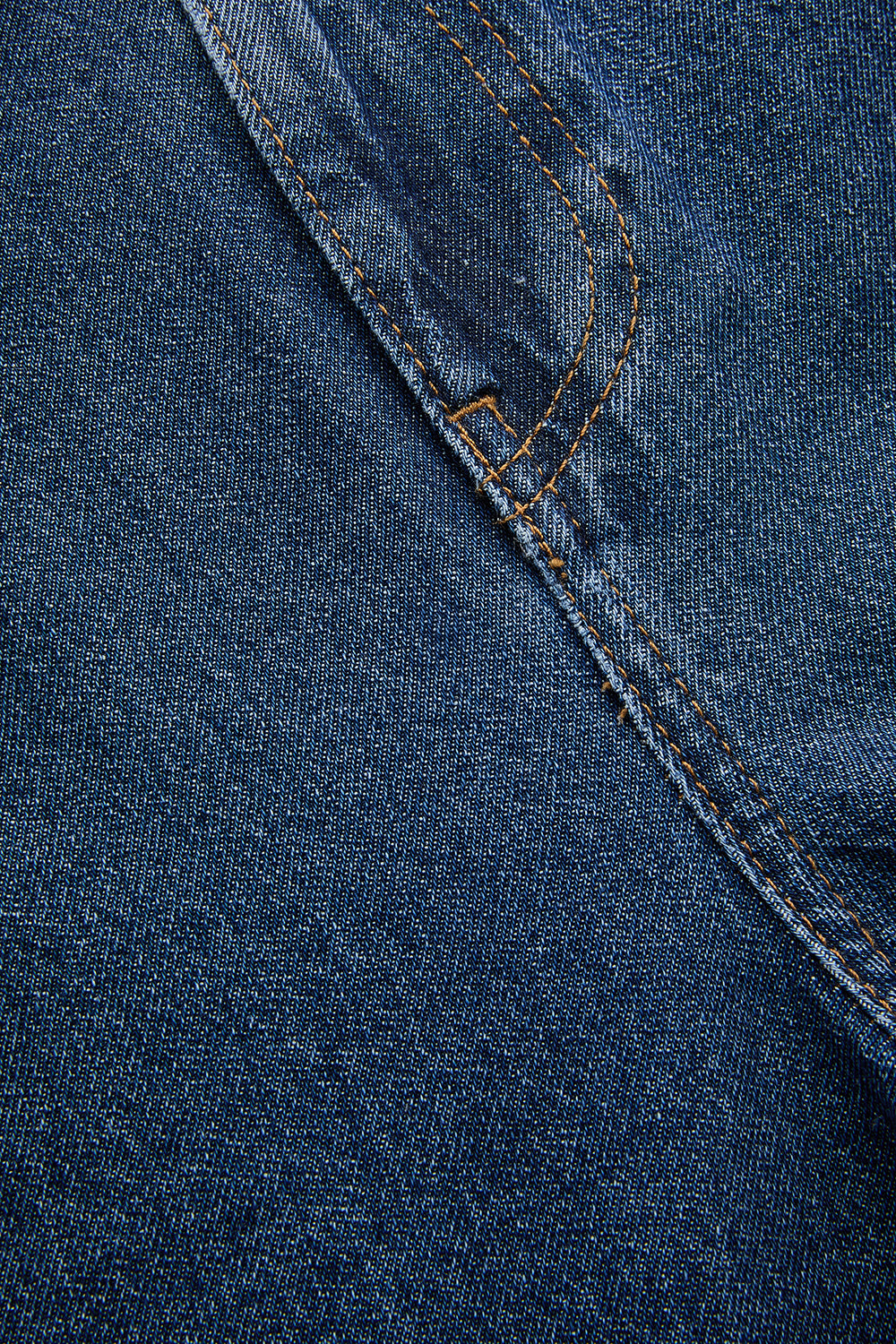 Regular Raw Hem Wide-Leg Denim - Blue