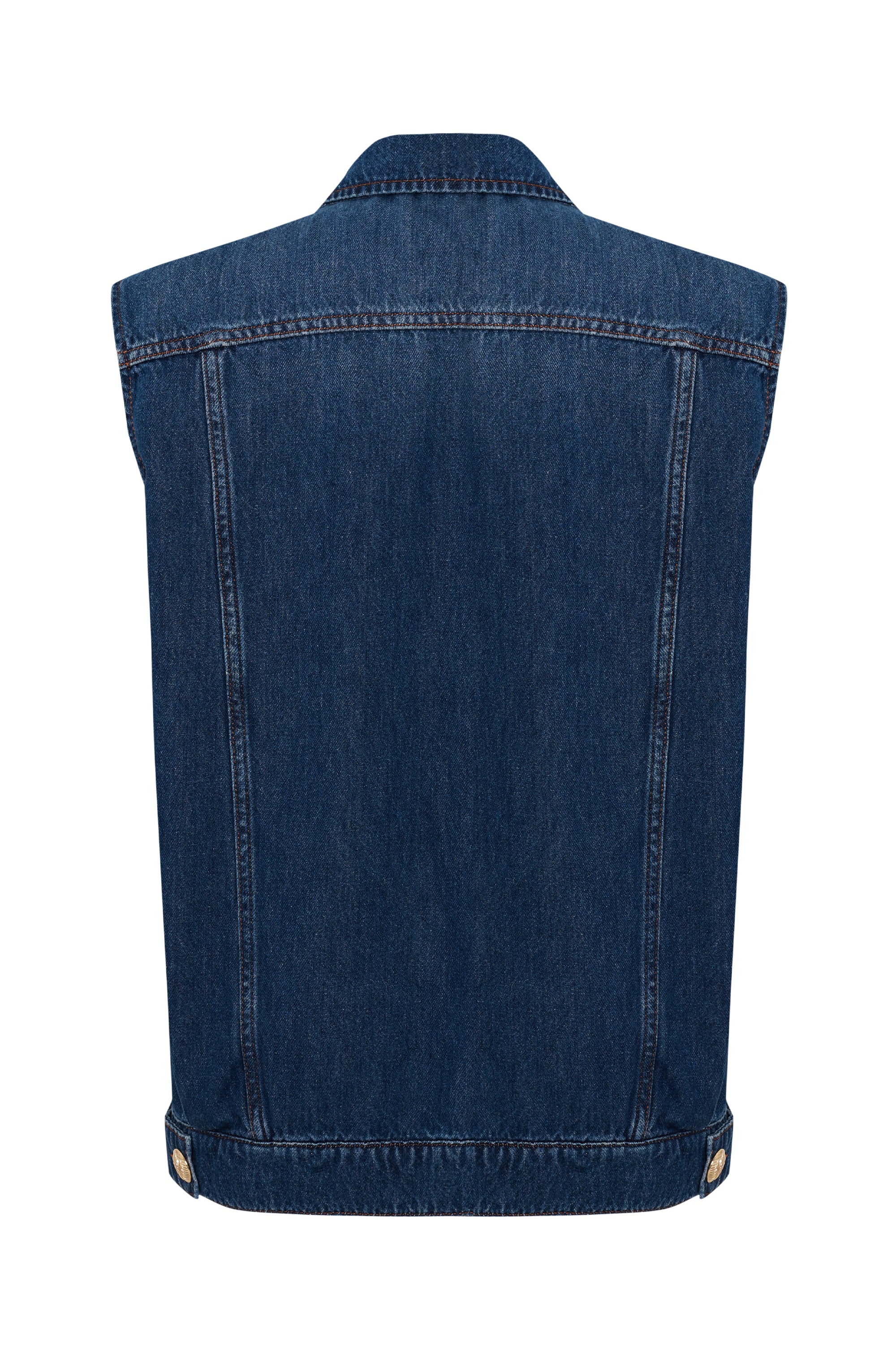 Serena Denim Vest - BLUE
