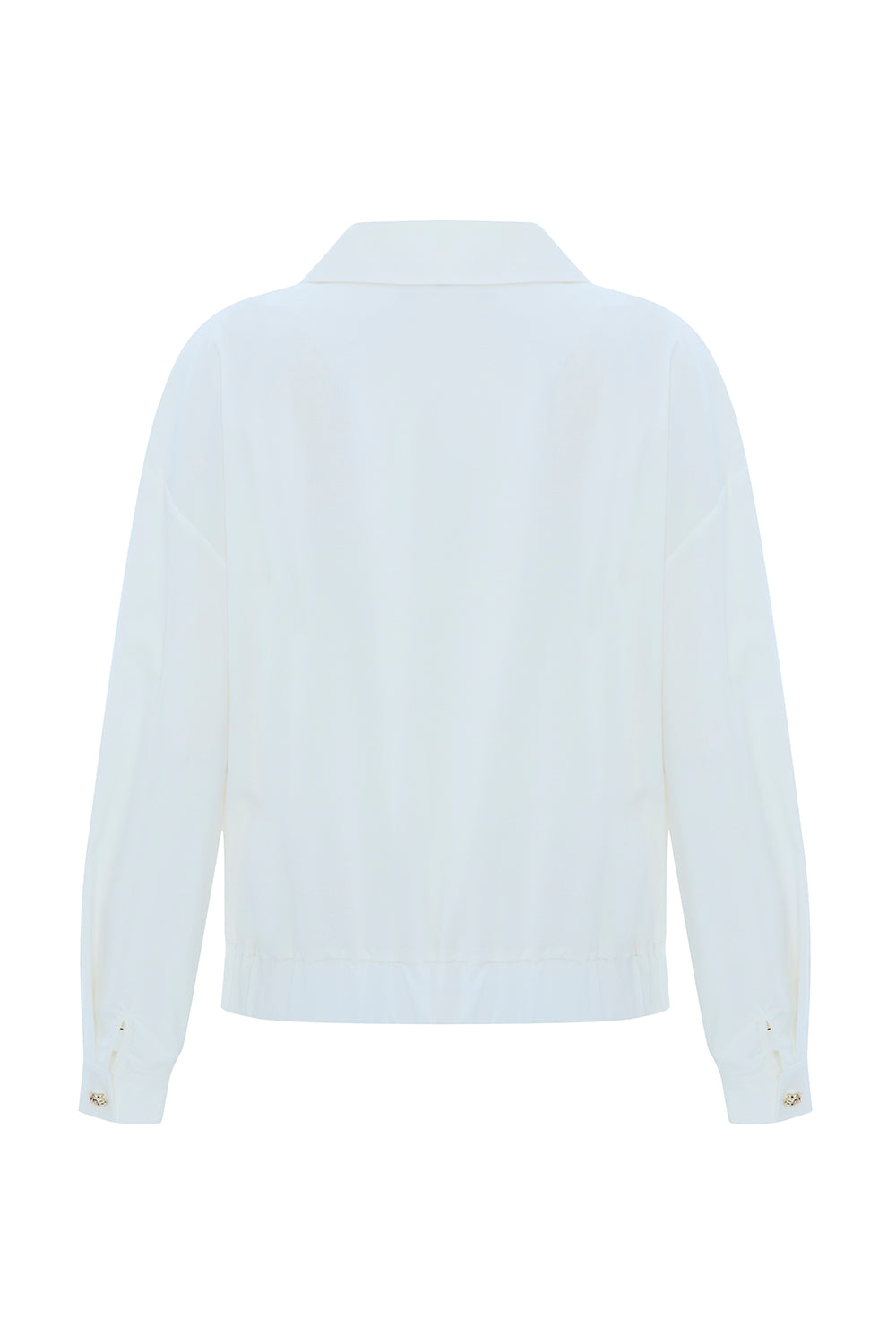 Romina White Shawl Collar Jacket