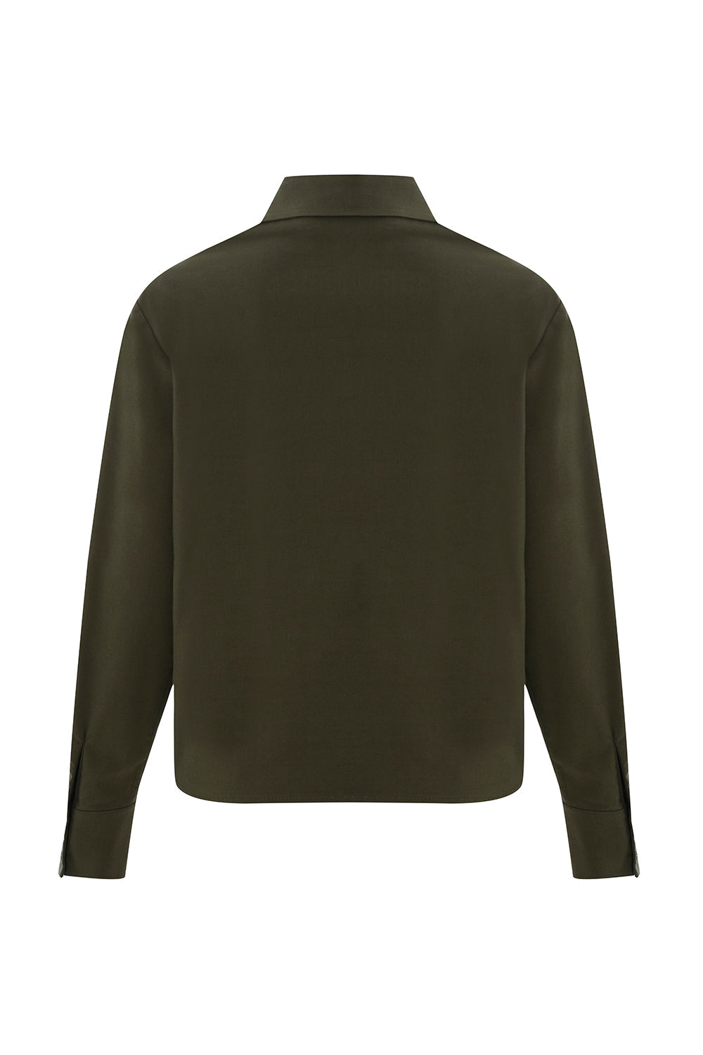 Theodora Structured Pocket Shirt with Classic Collar and Long Sleeves