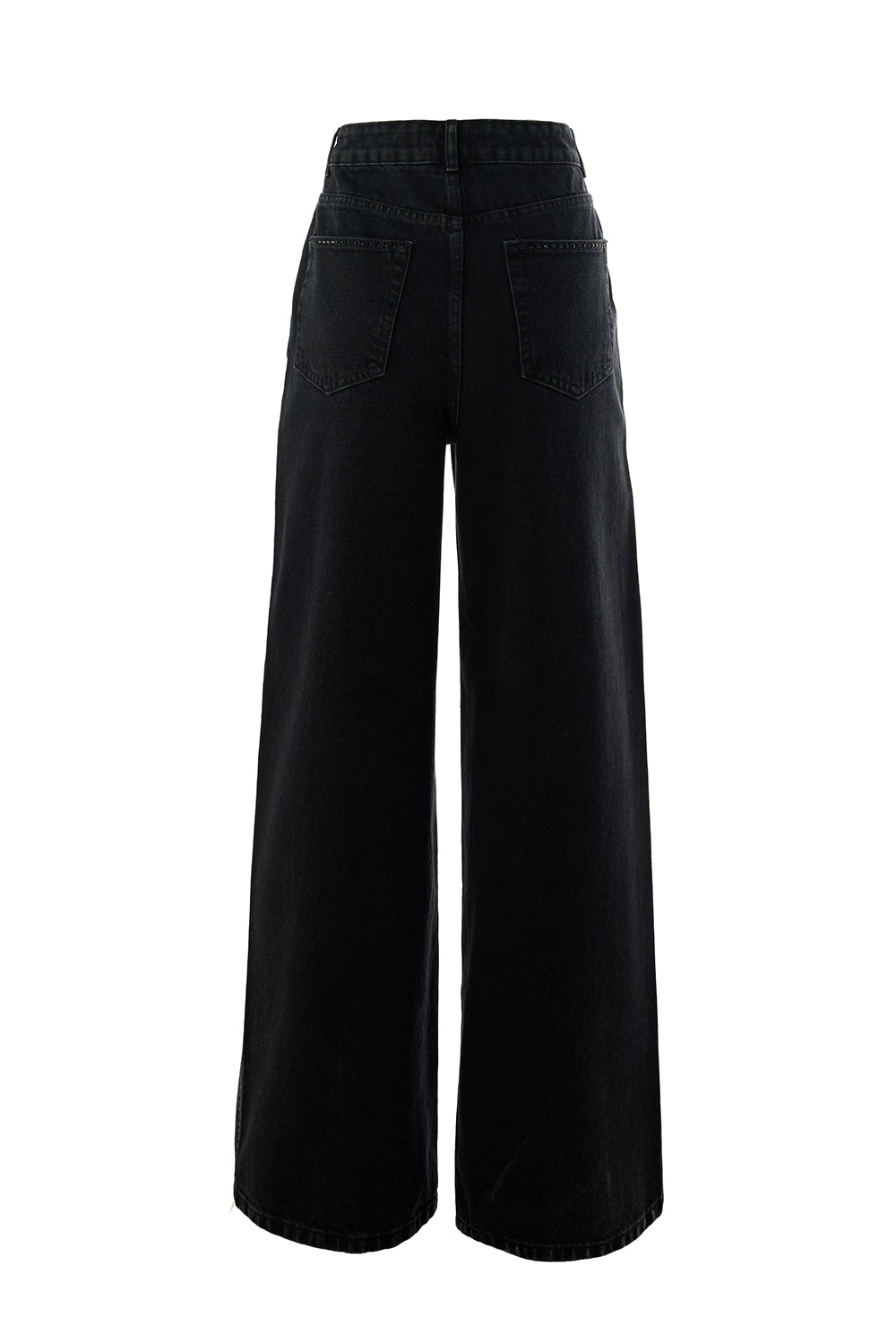 Madalyn Denim Jeans With Pockets – BLACK