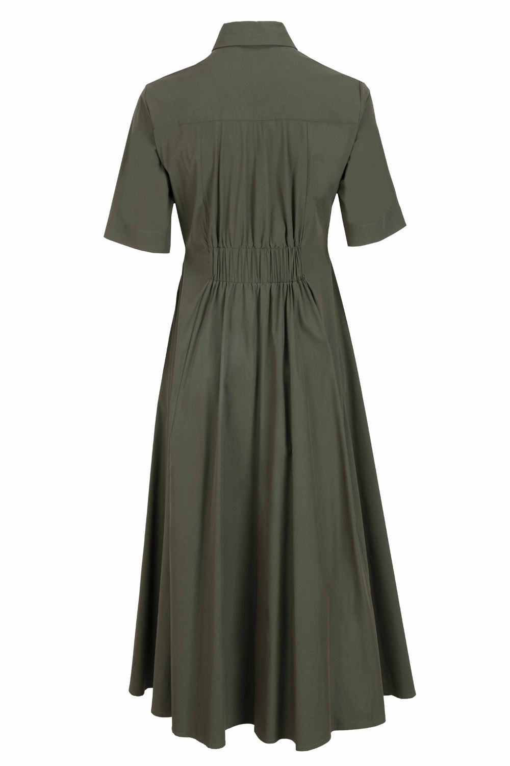 Cotton Khaki Regular Shirt Dress