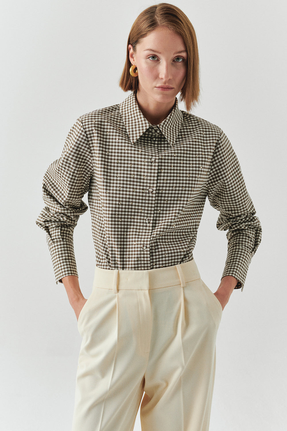 Jamie Poplin Gingham Button Down