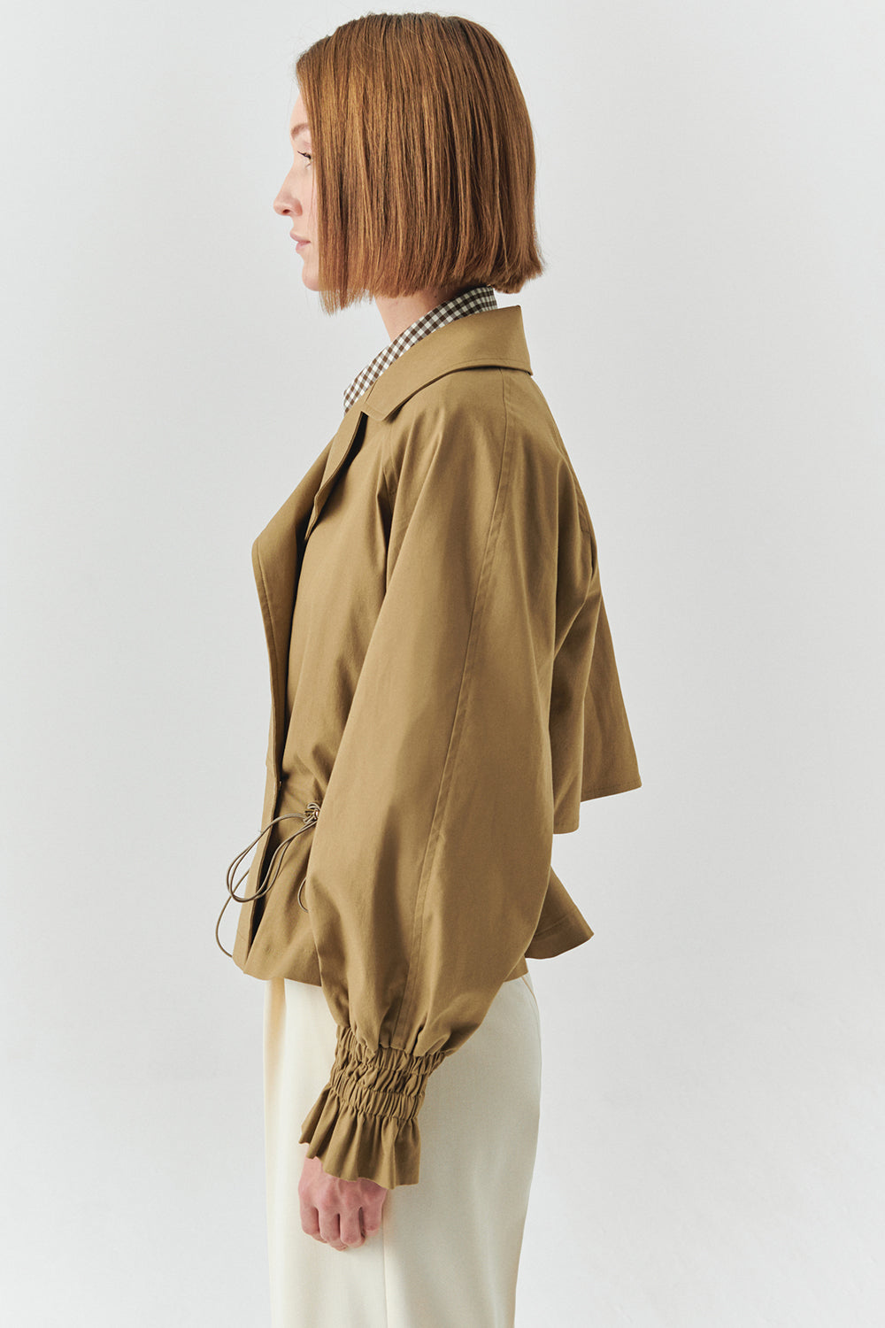 Yareli Trench-Style Shirt Collar Jacket