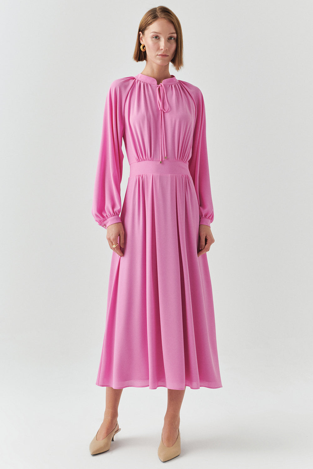 Kairi Long Sleeve Chiffon Dress