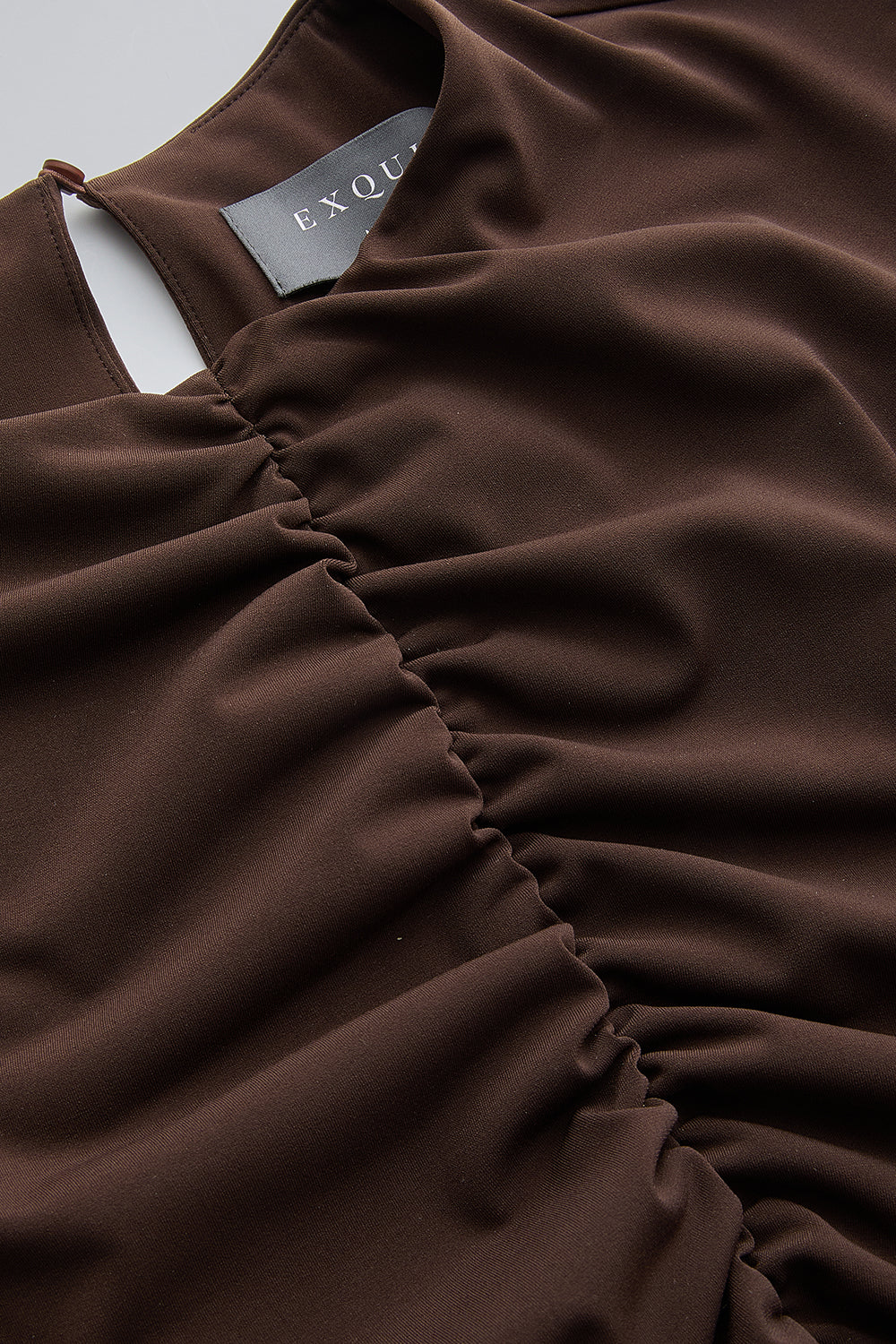 Melany Brown Long Sleeve V-Neck Knit Dress