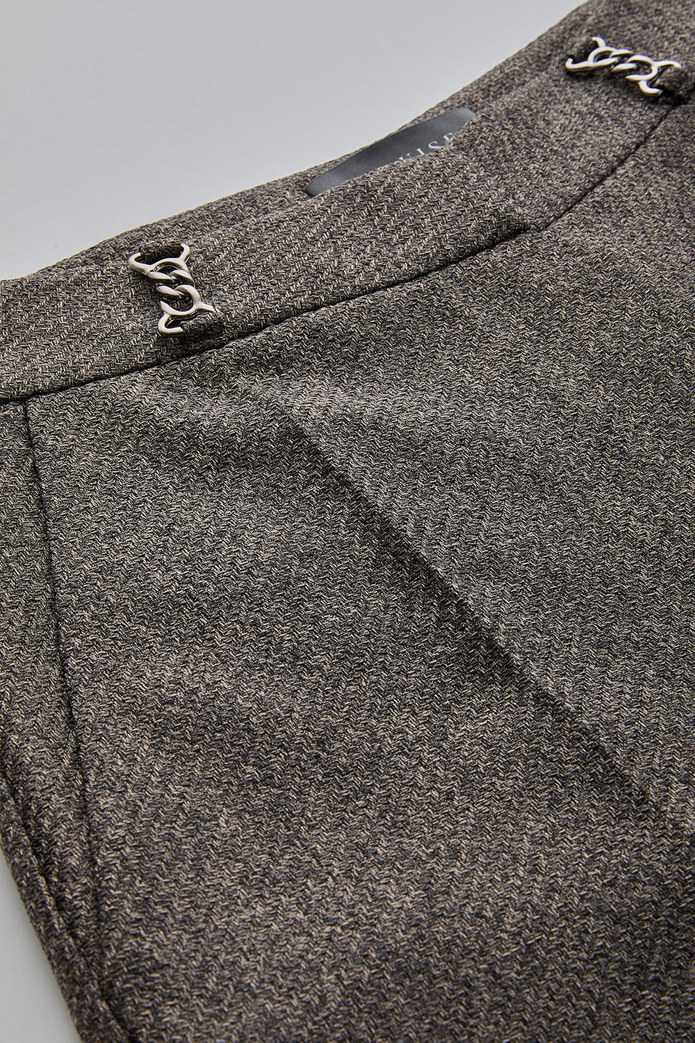 Natasha Grey Wide-Leg Pocketed Pants