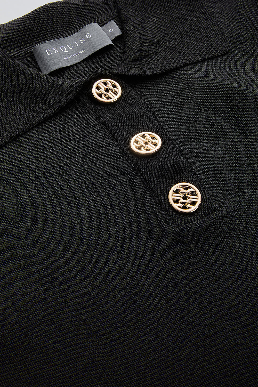 Jaylah Short Sleeve Shirt Collar Sweater