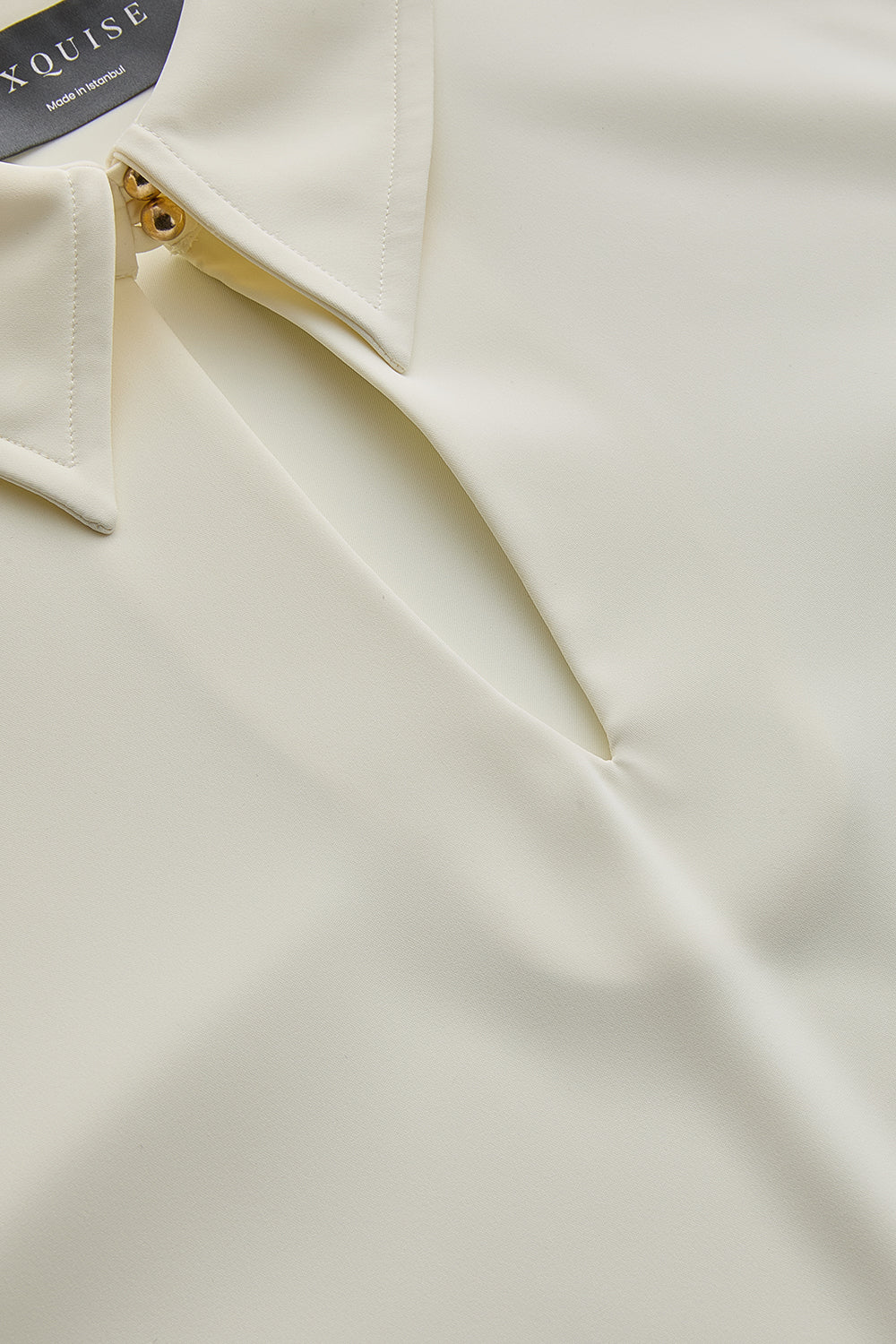 Long Sleeve Bow Embroidered Shirt Collar Oversize Blouse Bone