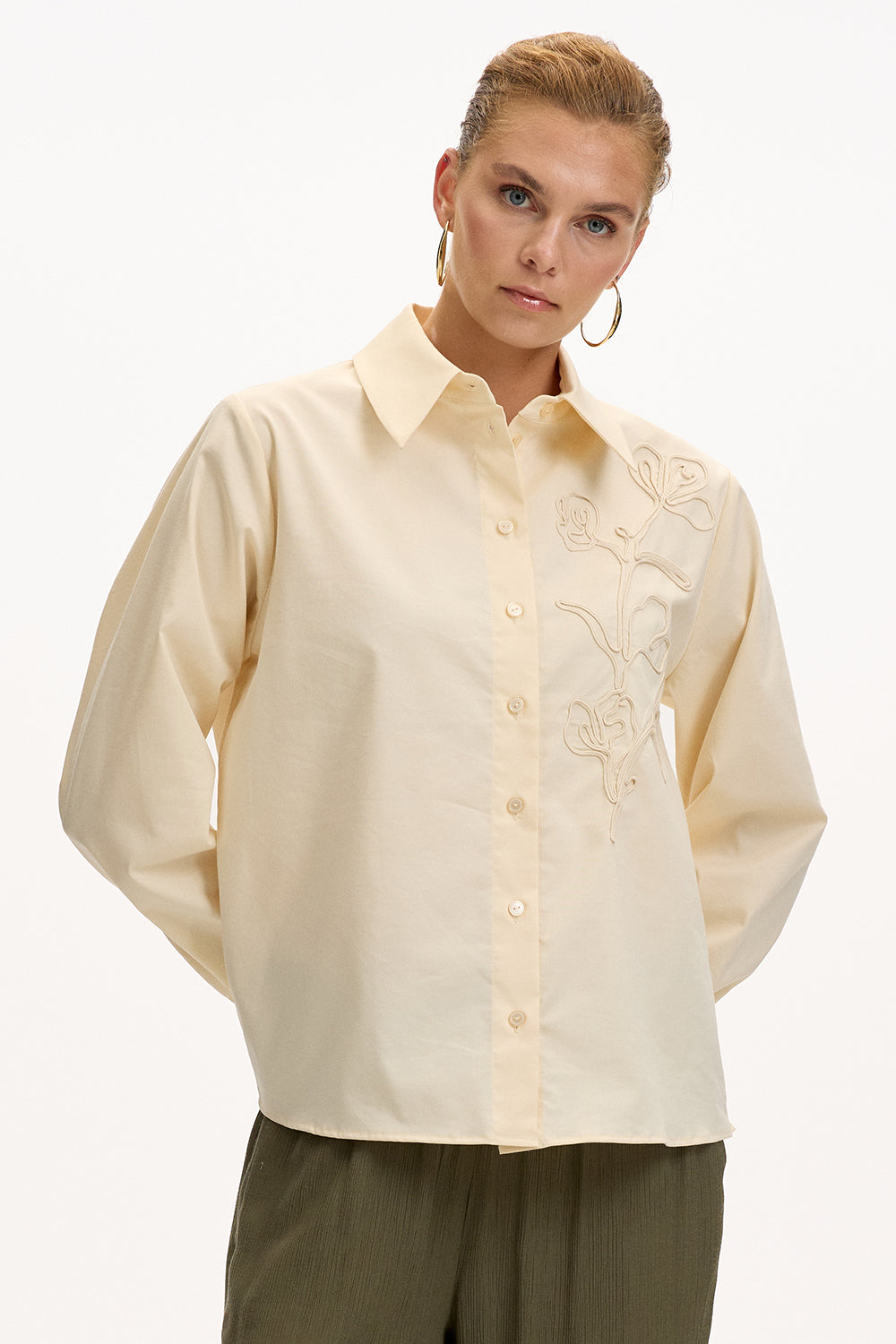 Kierra Long Sleeve Shirt - CREAM